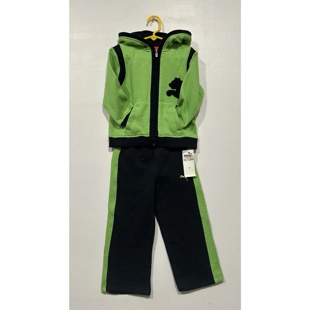 PUMA  size 2T toddler boy hoodie & joggers 2 pcs set new - Picture 2 of 11